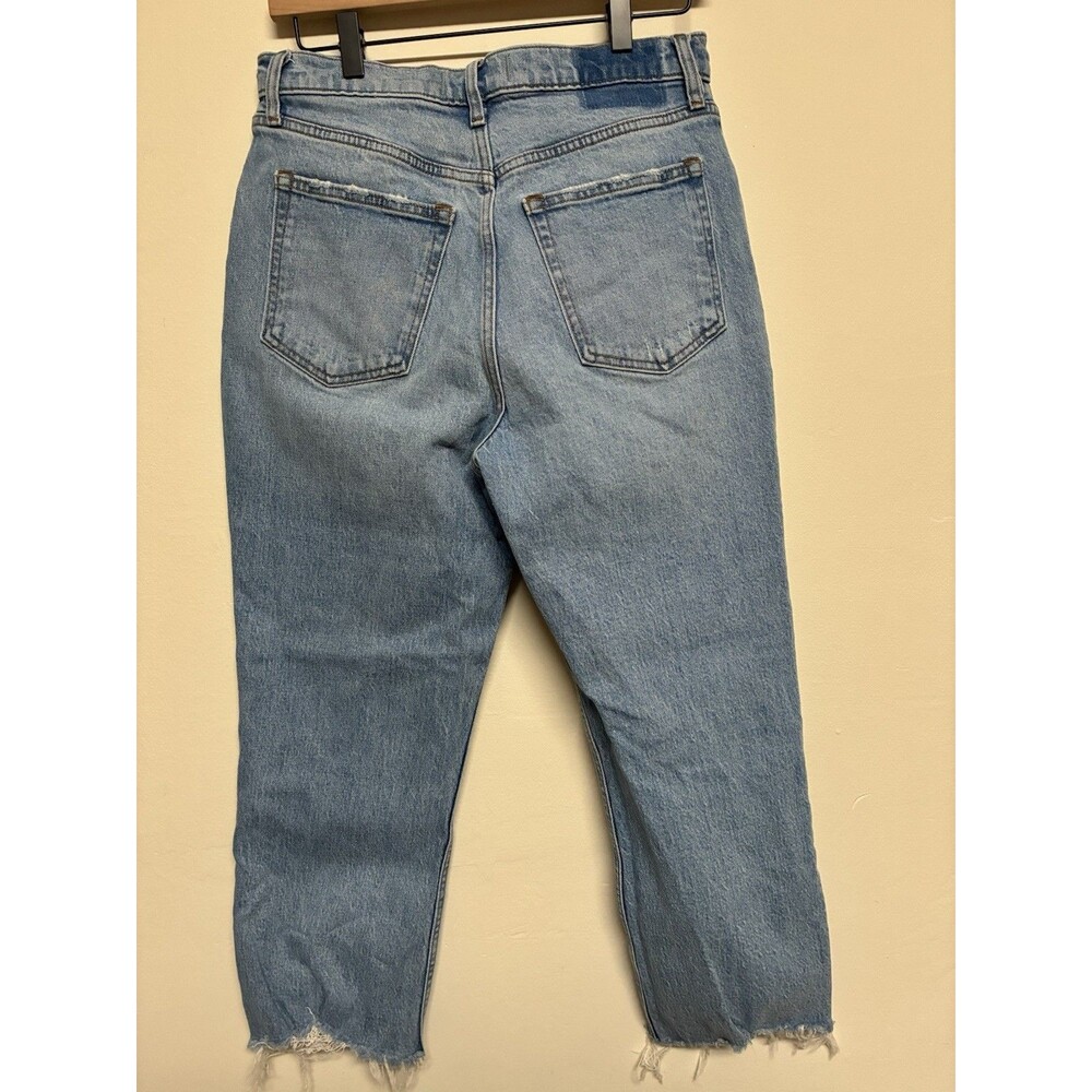 Abercrombie & Fitch Ultra High Rise Kick Flare Jean 29/8s Distressed Light Wash - Picture 9 of 14